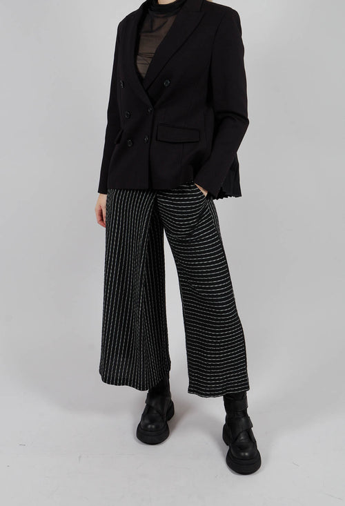 Striped Joso Trousers in Black