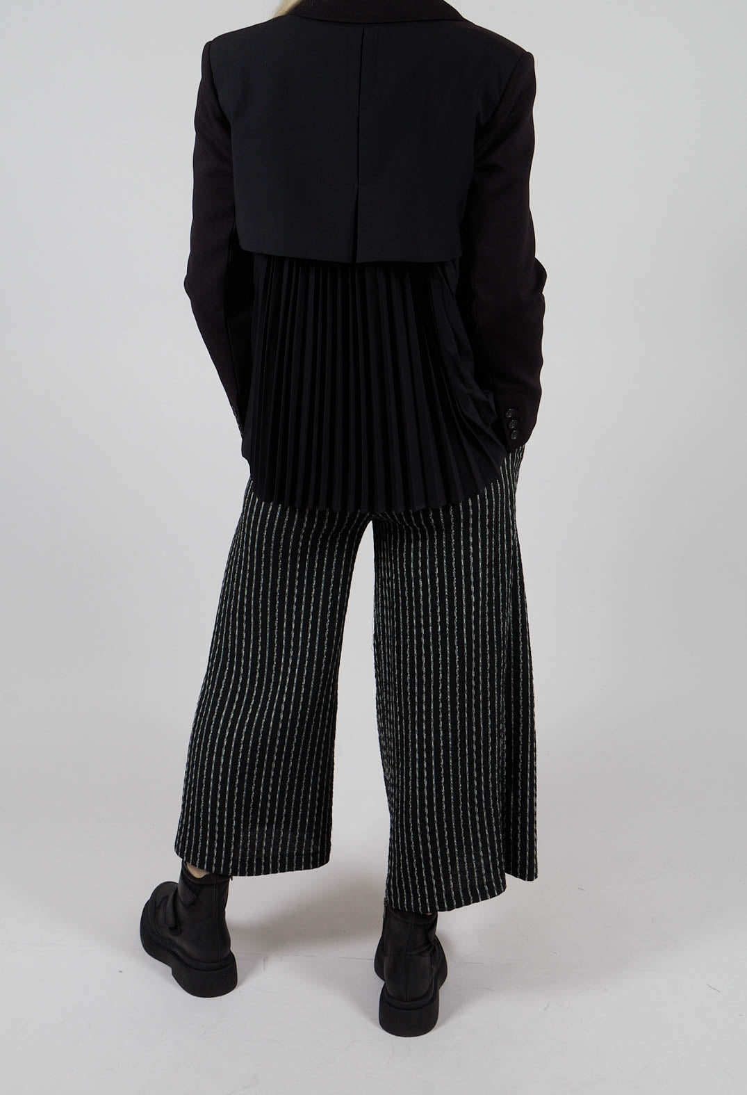 Striped Joso Trousers in Black