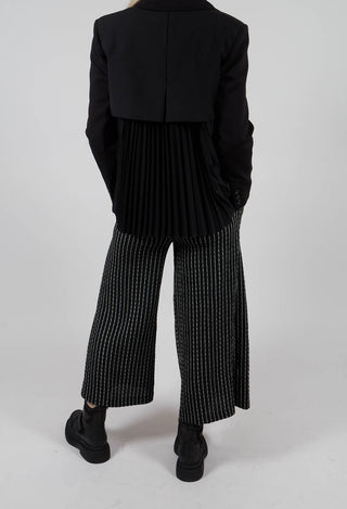 Striped Joso Trousers in Black