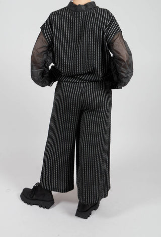 Striped Joso Trousers in Black