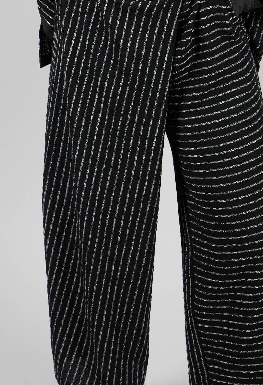 Striped Joso Trousers in Black