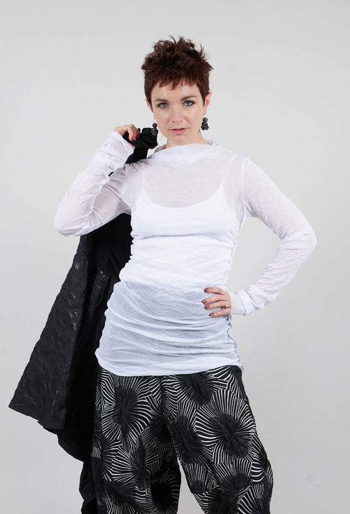 Ruched Aspi Top in White