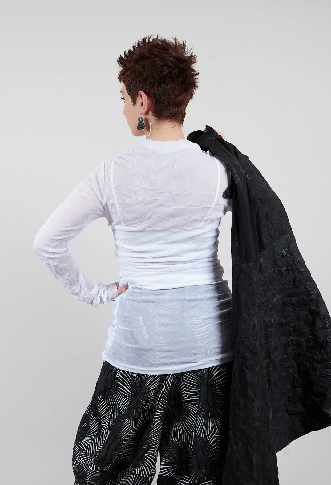 Ruched Aspi Top in White