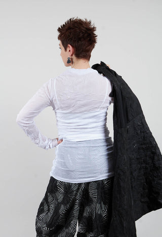 Ruched Aspi Top in White