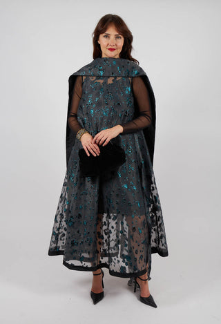 Irmo Dress In Black-Green