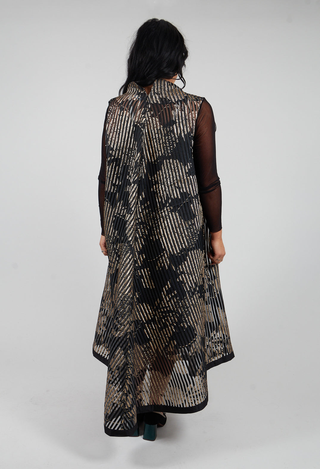 Irmo Dress in Gold-Black