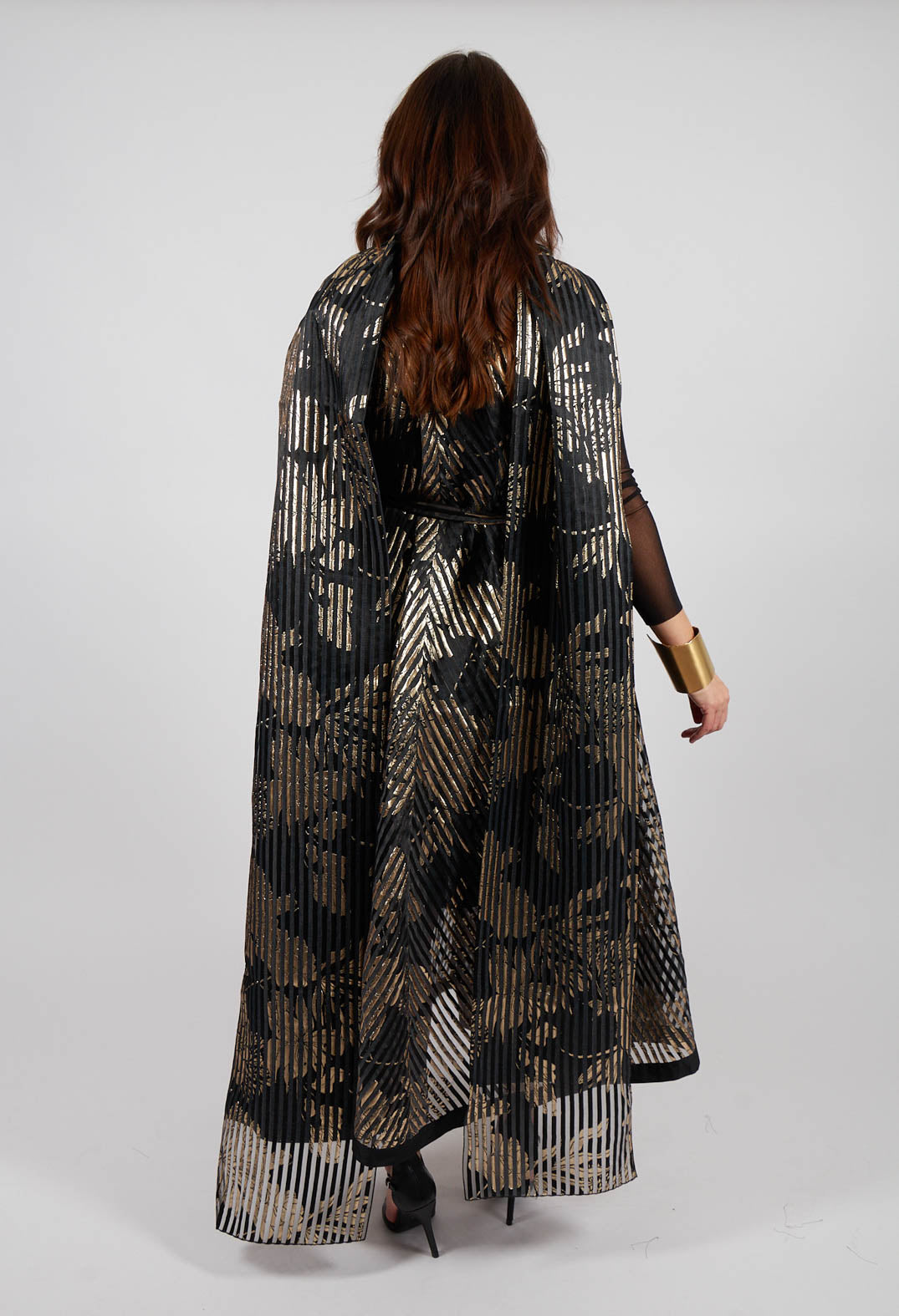 Irmo Dress in Gold-Black