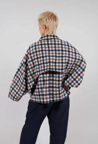 Checked Jacket in Blue Multicolour