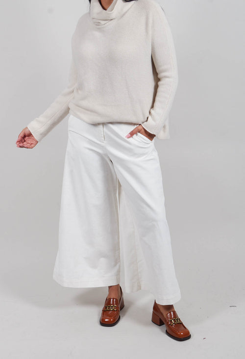 Cotton Trousers in Cream