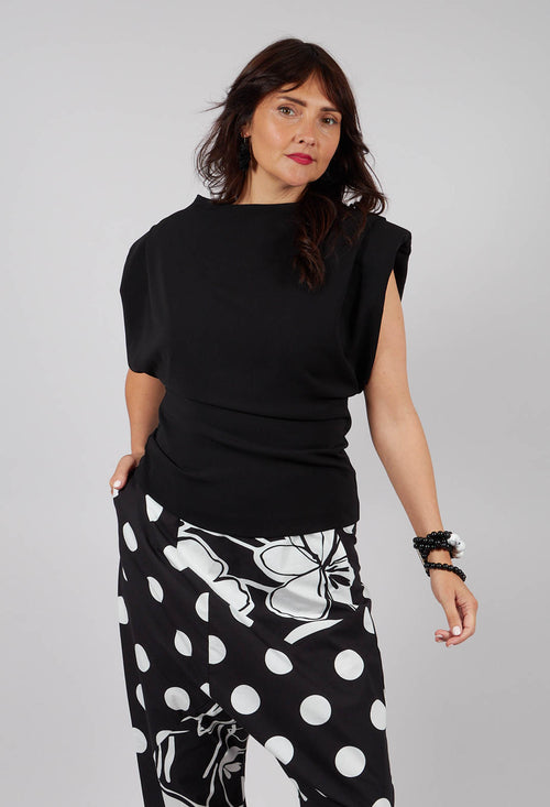 Padded Blouse in Black