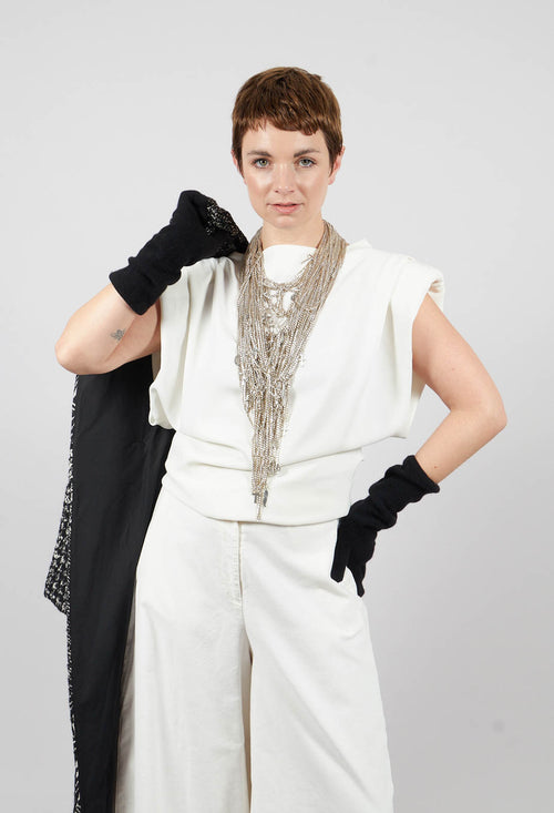 Padded Blouse in Cream