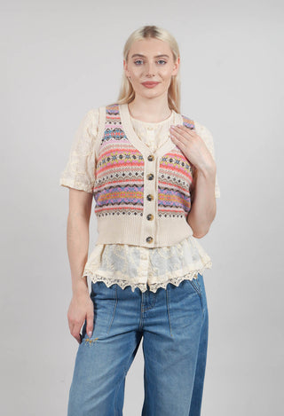 Kinross Waistcoat in Coral
