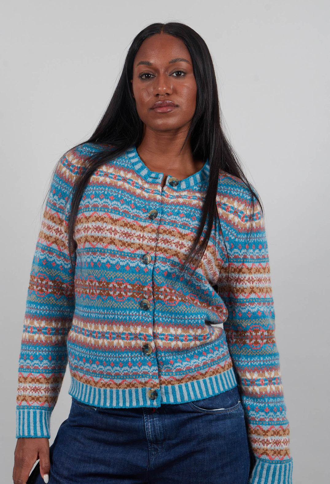Kinross Cardigan in Topaz