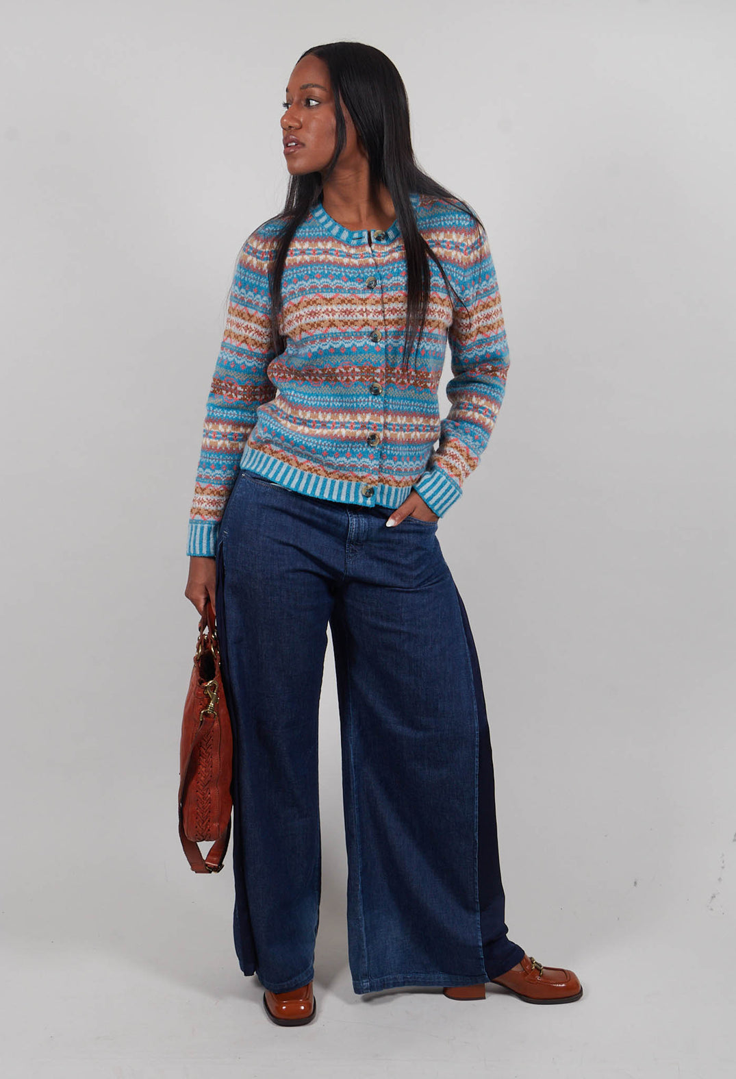 Kinross Cardigan in Topaz