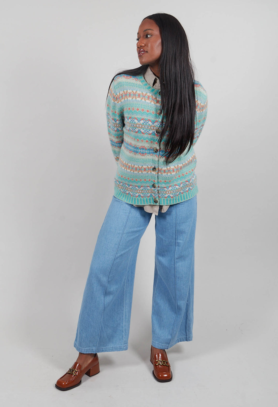 Kinross Cardigan in Opal