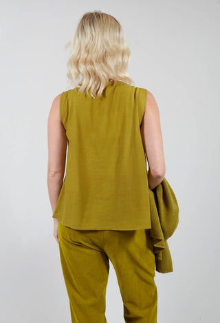 Peplum Vest in Grass Green