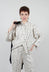 Button Through Jacket with Print in White