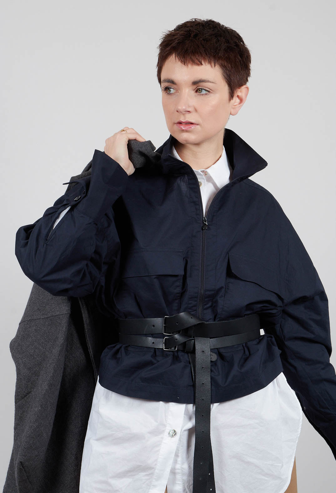 Utility Style Jacket in Navy