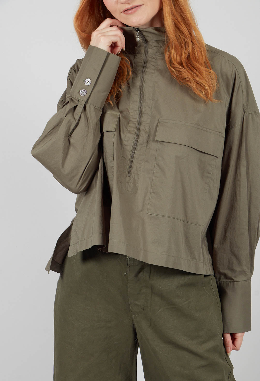 Utility Style Jacket in Khaki