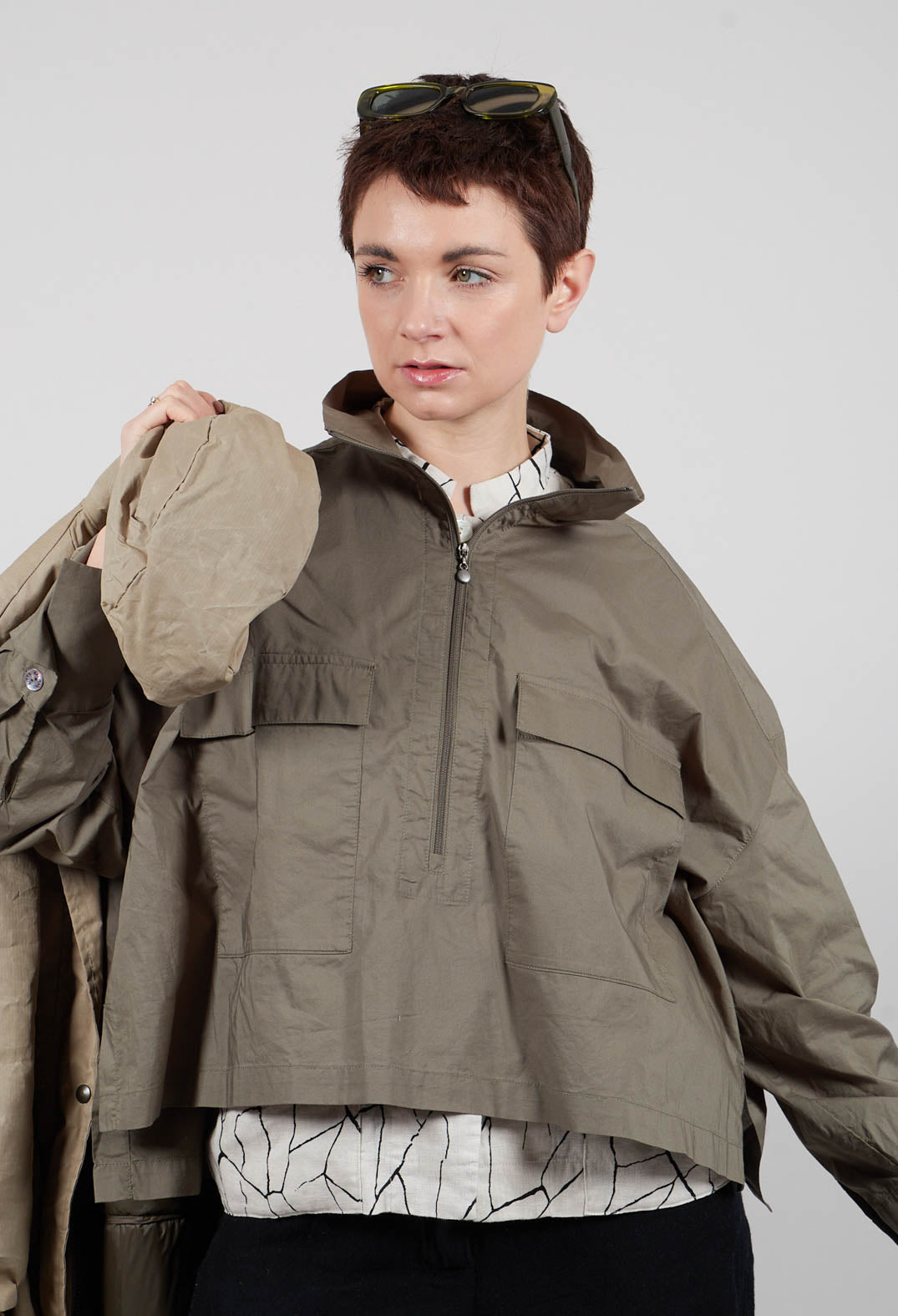 Utility Style Jacket in Khaki
