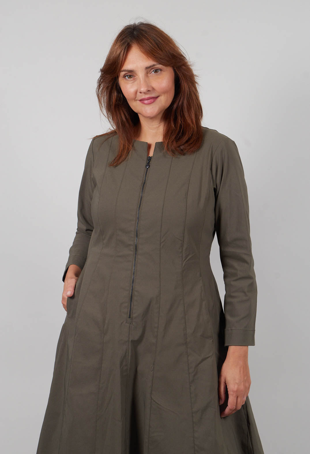 Utility Style Dress in Khaki