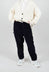 Straight Leg Cord Trousers in Navy