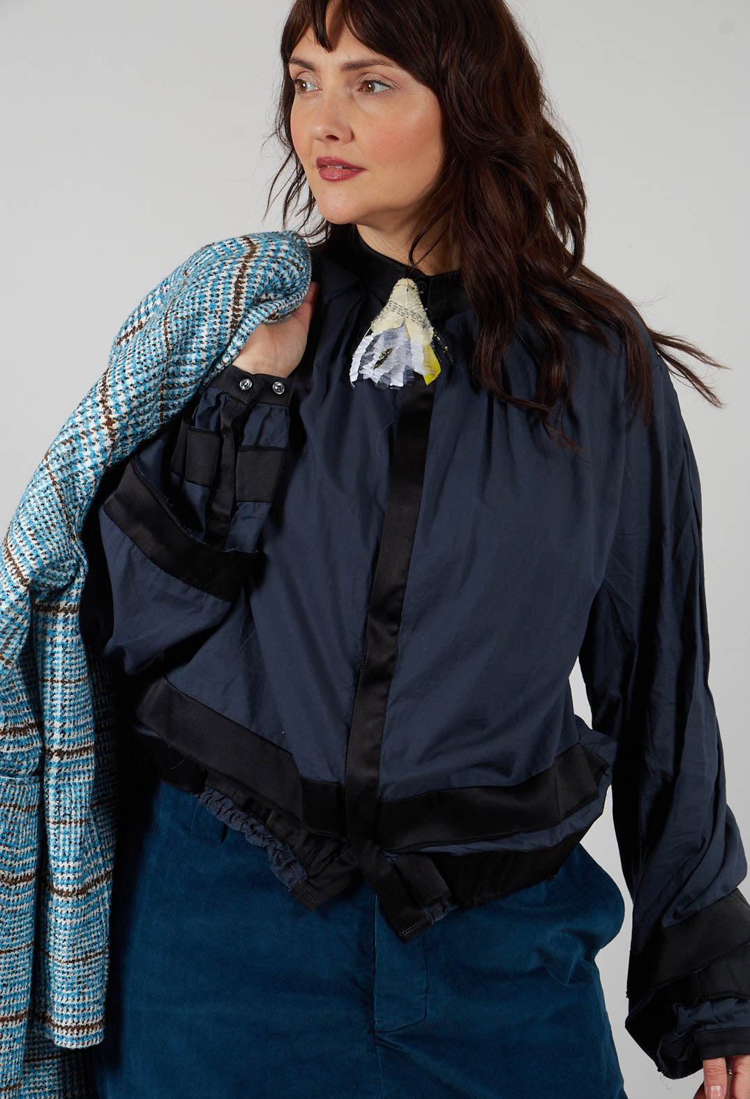 Cotton Shirt in Navy