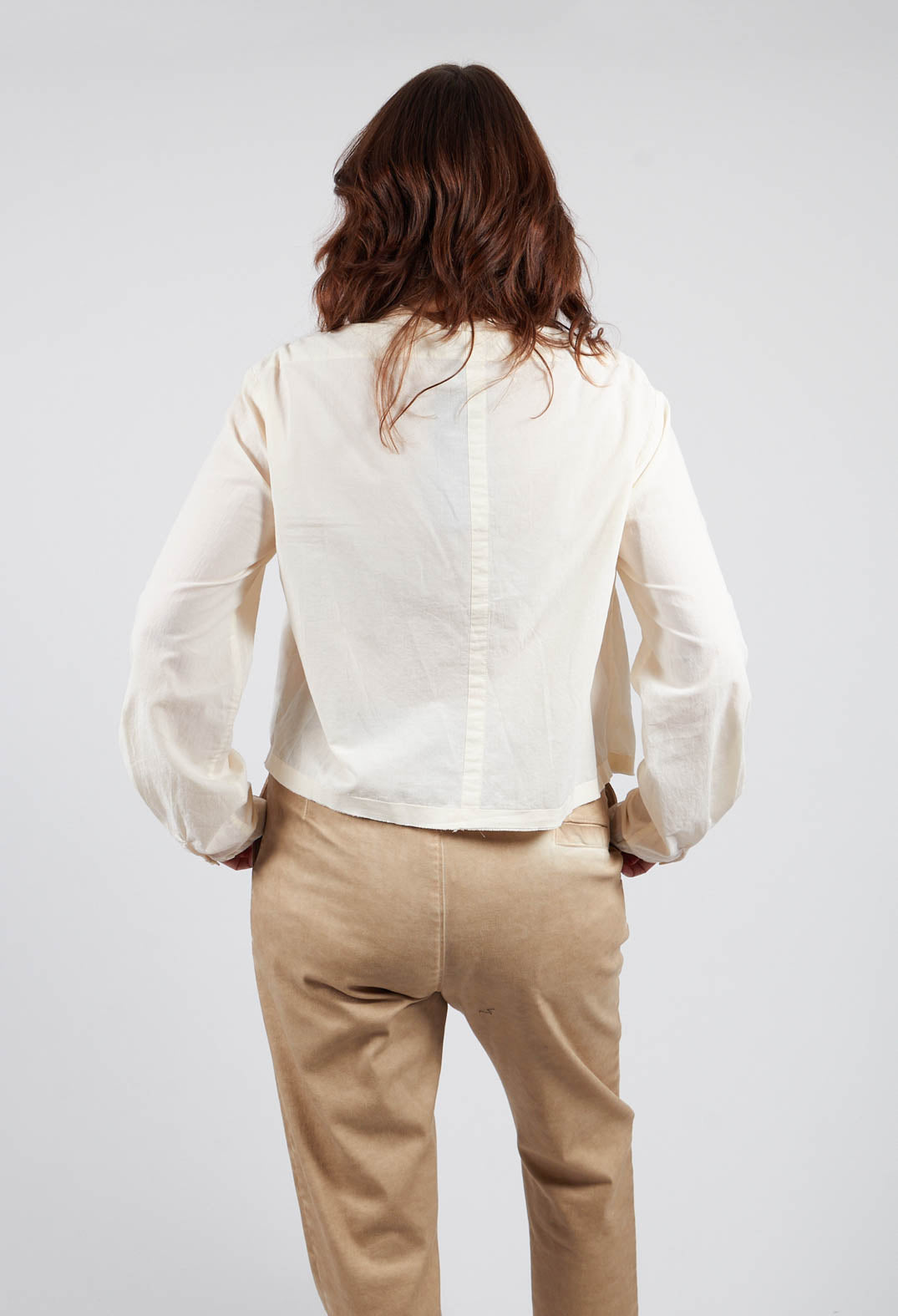 Pleat Shirt in Cream
