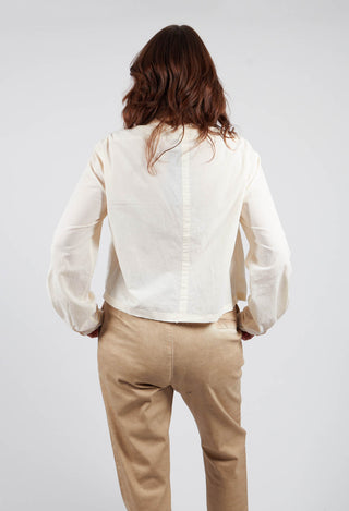 Pleat Shirt in Cream