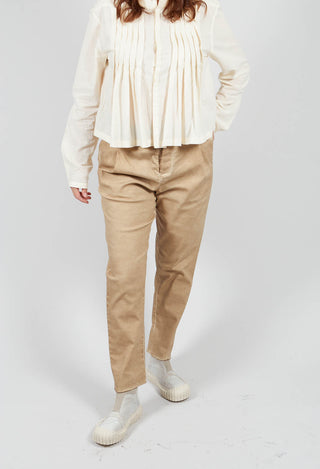 Straight Leg Trousers in Beige