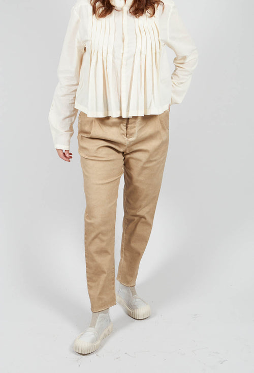 Straight Leg Trousers in Beige