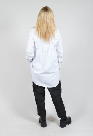 Sonoro Blouse with Quilted Tucks in White