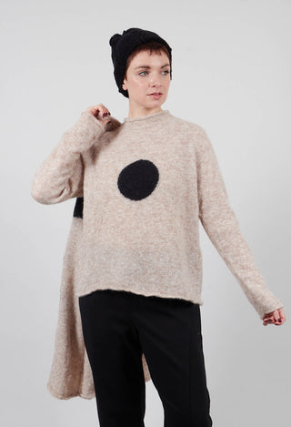 Knitted Jumper in Sand Nero