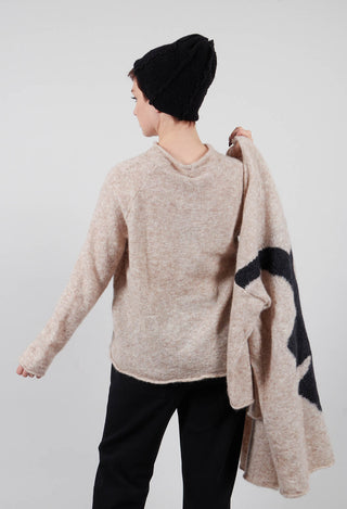 Knitted Jumper in Sand Nero