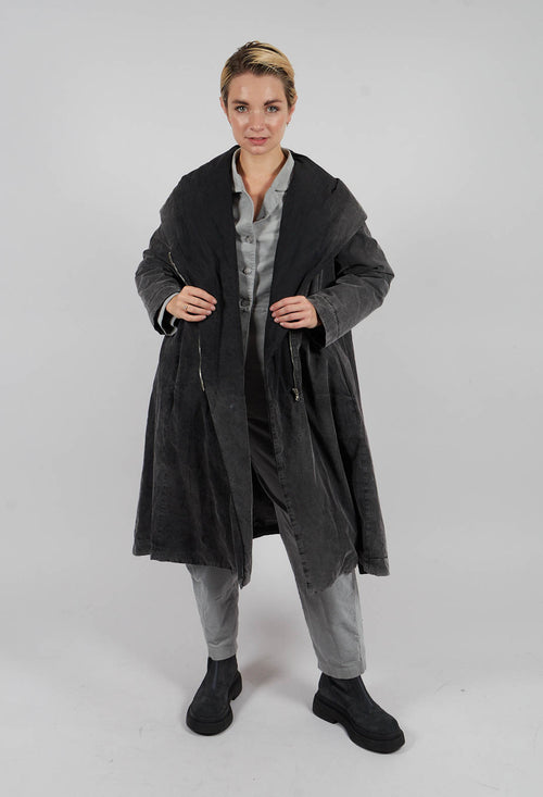 Hooded Jacket in Pewter