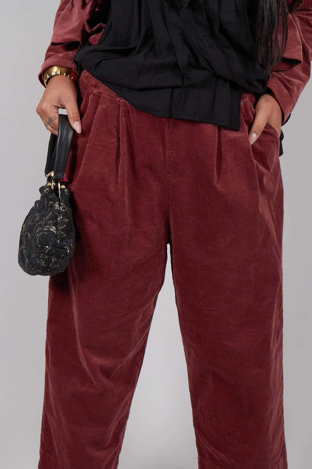 Balloon Leg Trousers in Intense Rust