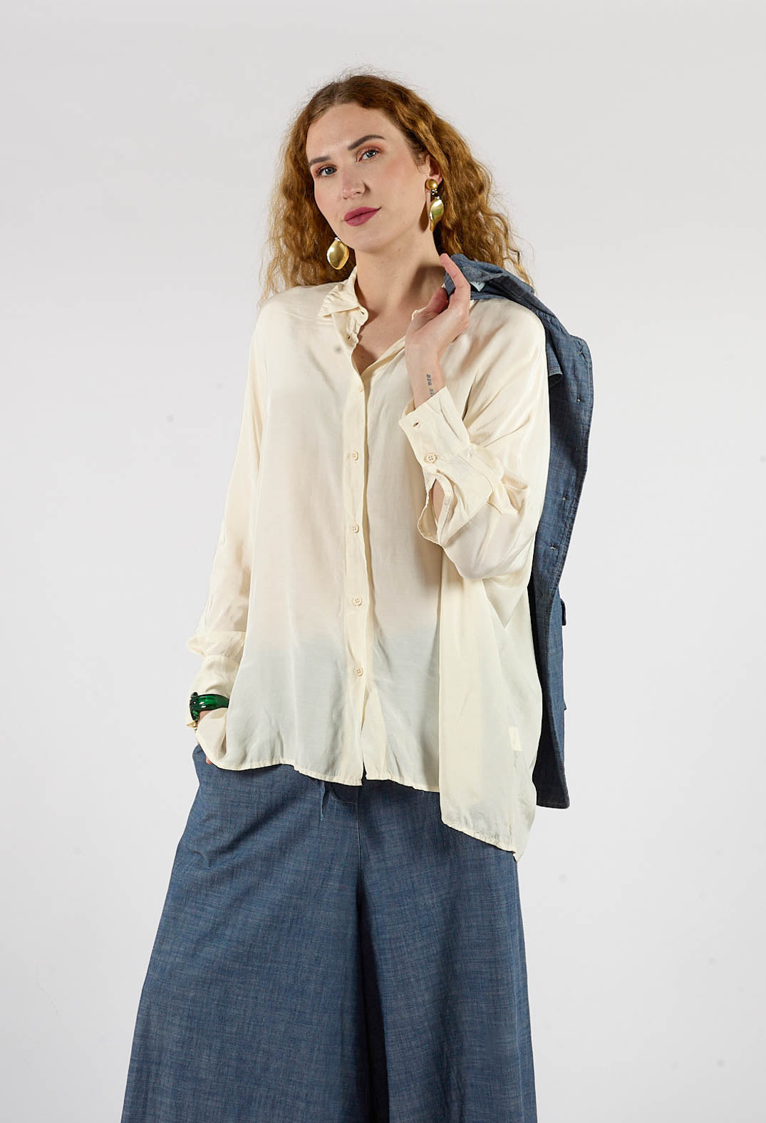 Sheer Shirt in Cream