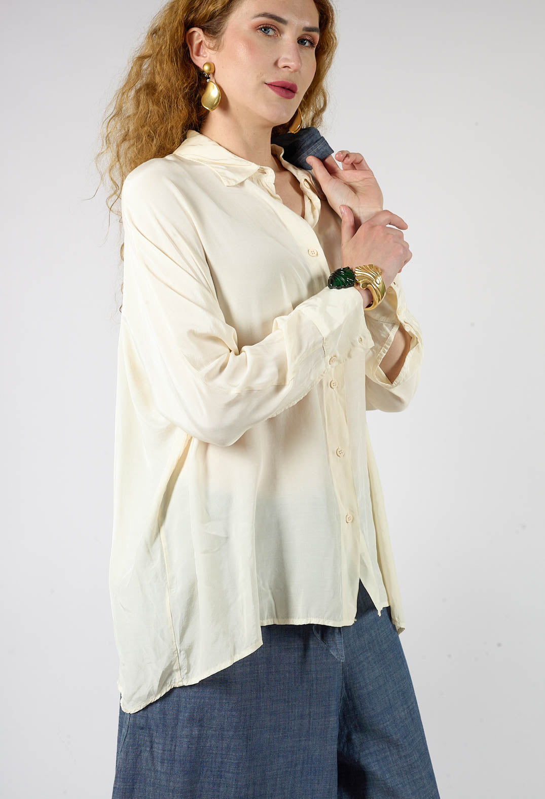 Sheer Shirt in Cream