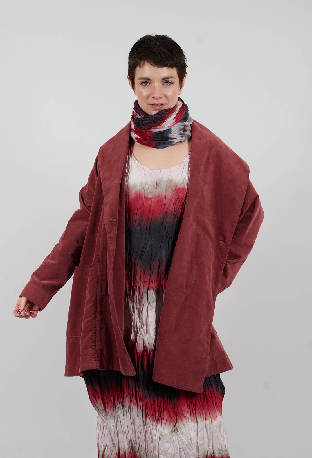Vintage Look Coat in Intense Rust