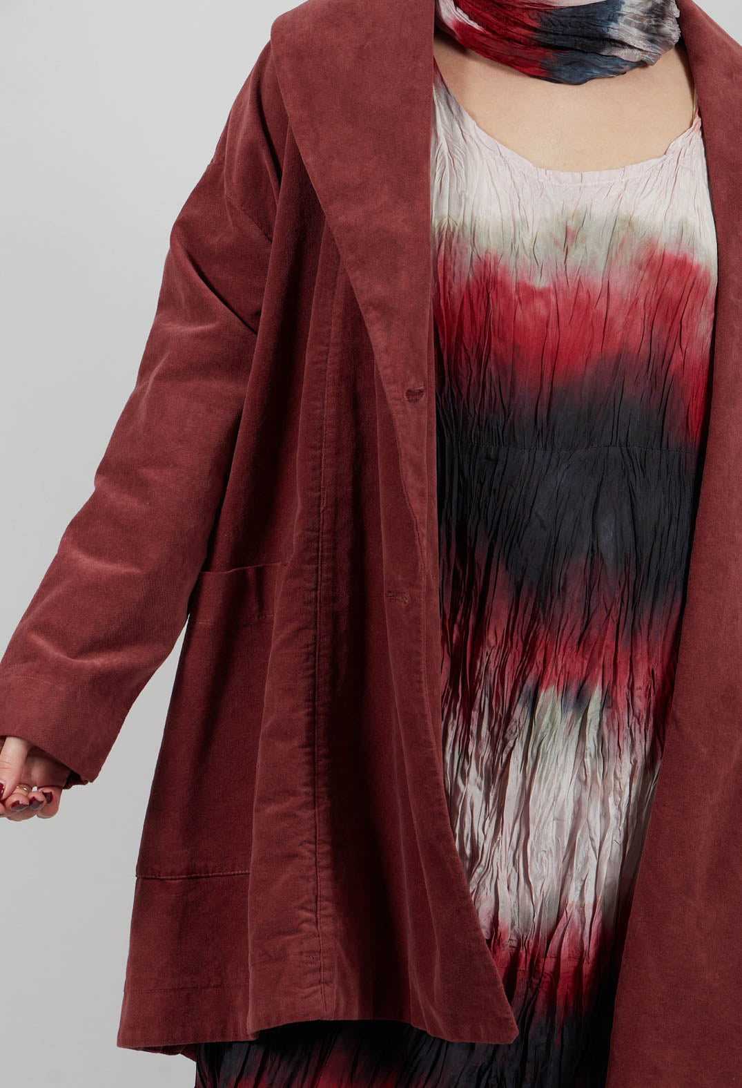 Vintage Look Coat in Intense Rust