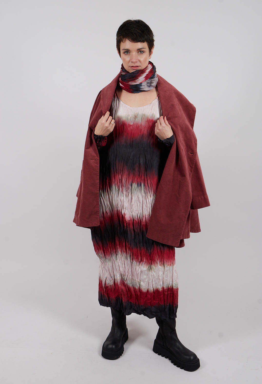 Vintage Look Coat in Intense Rust