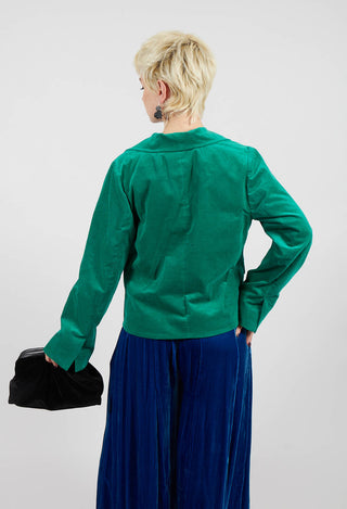 Velvet Blazer in Green