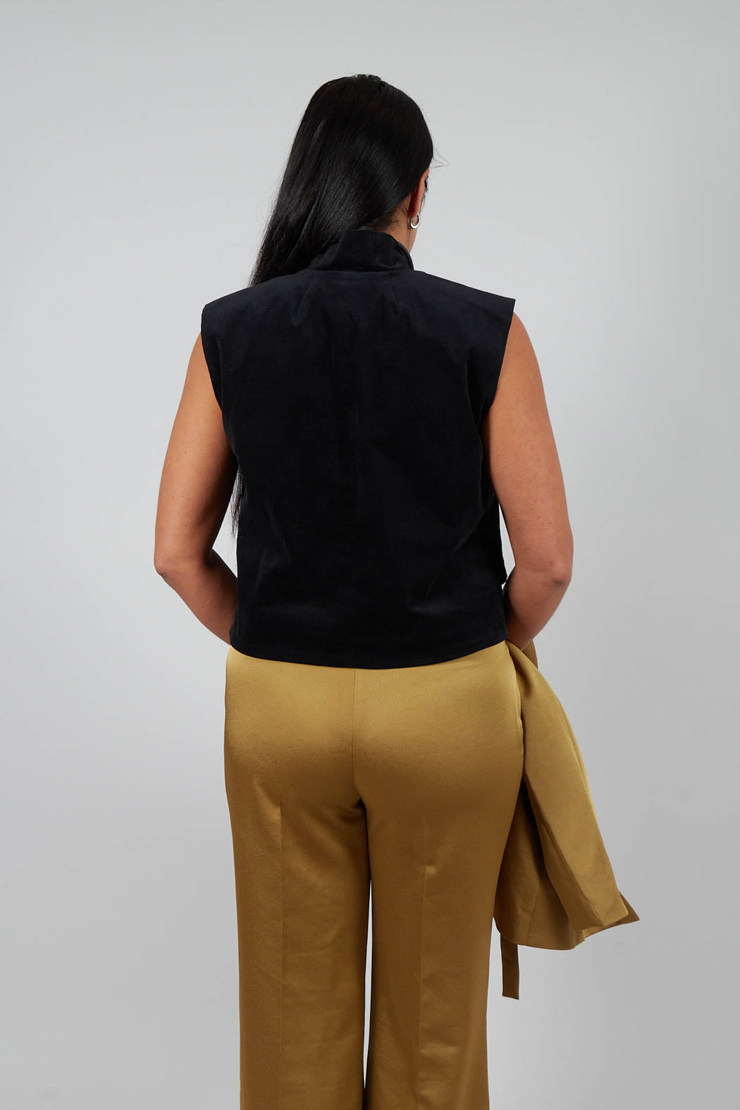 Velvet Waistcoat in Black