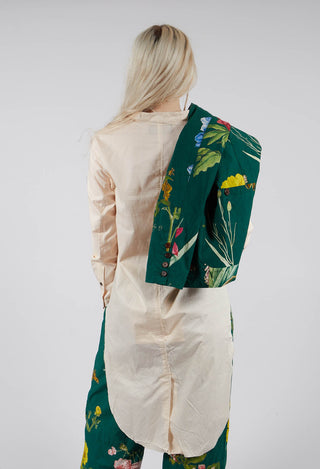 Cotton Shirt Dress in Powder
