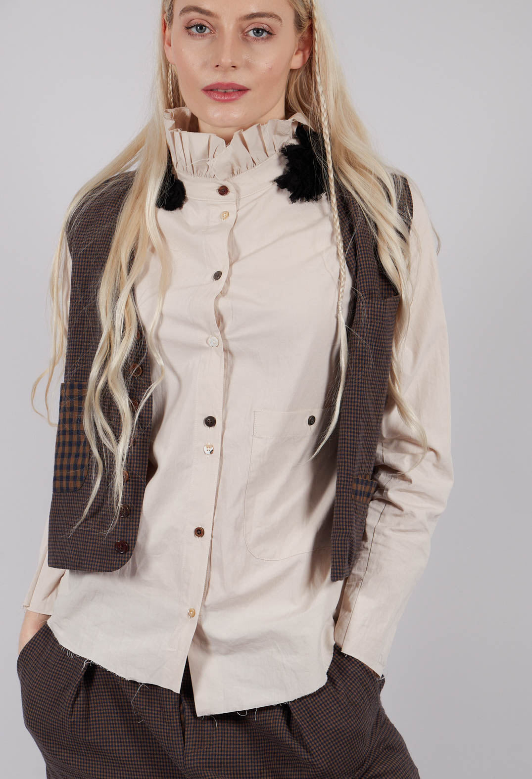 Cotton Shirt in Powder