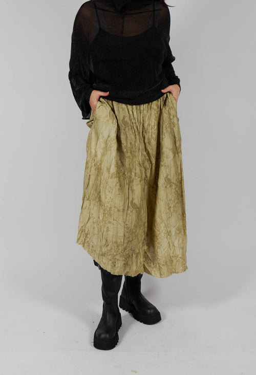 Patterned Skirt in Moss