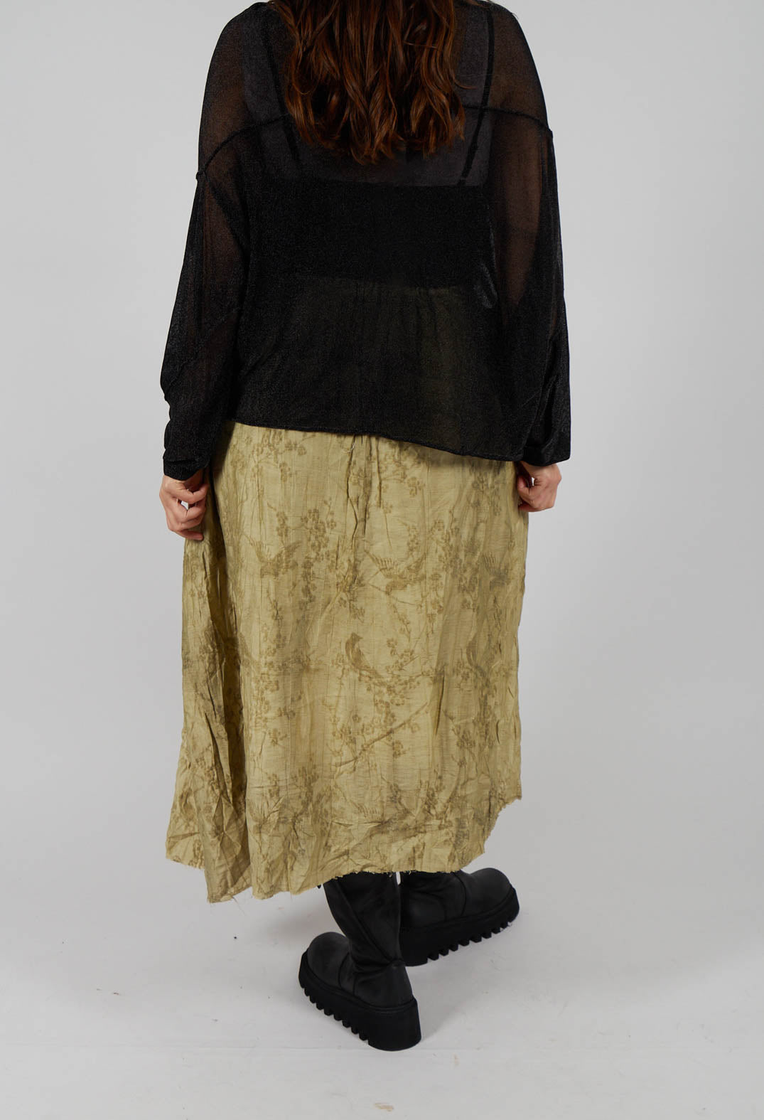 Patterned Skirt in Moss