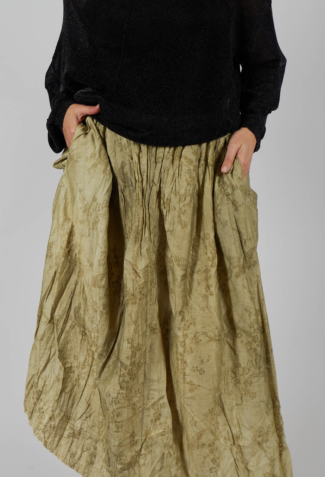 Patterned Skirt in Moss