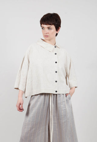 Pinstriped Shirt in Cream