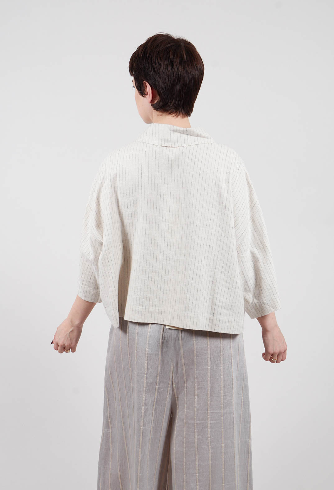 Pinstriped Shirt in Cream